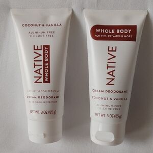 Native Coconut & Vanilla Whole Body Deodorant - White